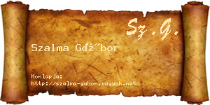 Szalma Gábor névjegykártya