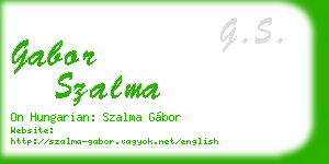 gabor szalma business card